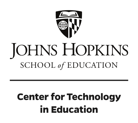 Logo of Johns Hopkins University, School of Education, Center for Technology in Education (CTE)